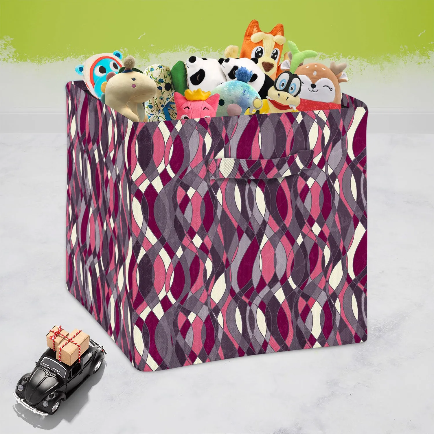 Abstract Grunge Art Foldable Open Storage Bin | Organizer Box, Toy Basket, Shelf Box, Laundry Bag | Canvas Fabric