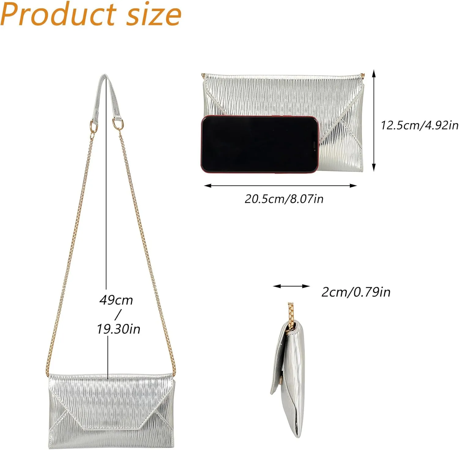 Ayliss Evening Clutch Purses for Women Handbags Formal Wedding Party Cocktail Prom Crossbody Shoulder Envelope Bag Chain