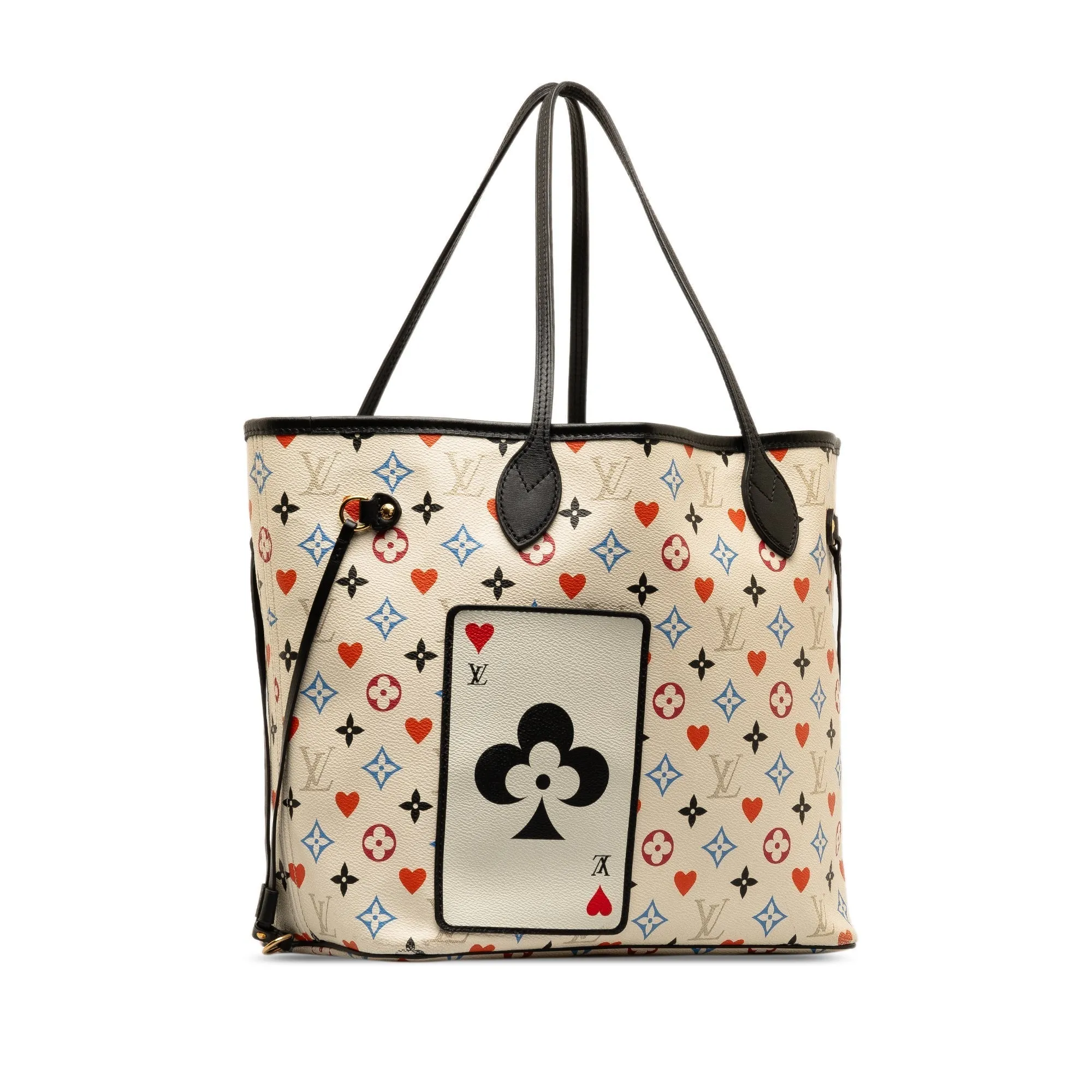 Beige Louis Vuitton Monogram Game On Neverfull MM Tote Bag