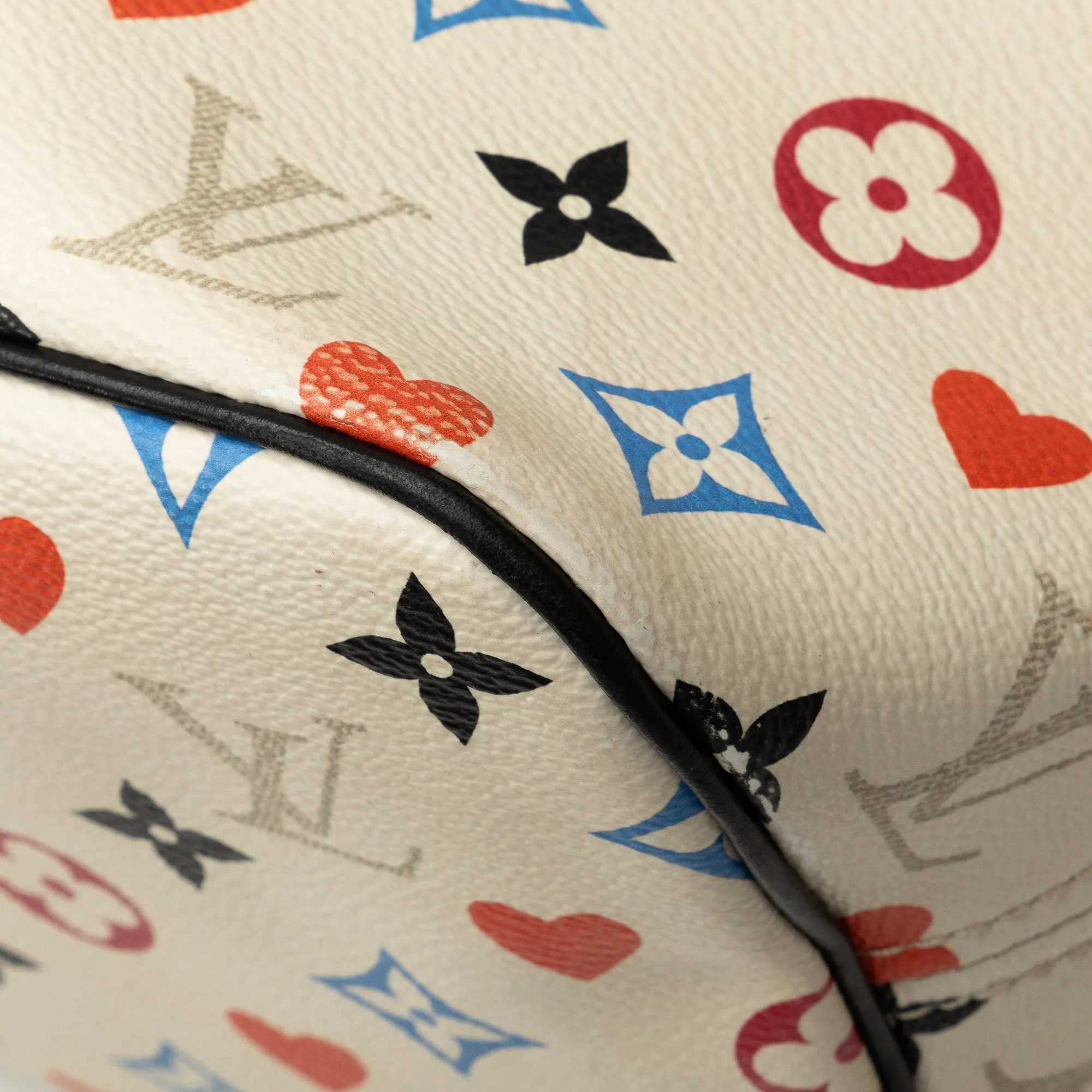 Beige Louis Vuitton Monogram Game On Neverfull MM Tote Bag