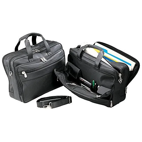 Bellino Soft Sided Leather Laptop Briefcase