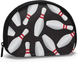 Bowling Coin Purse Coin Pouch Change Wallet Portable Shell Storage Bag For Women Girls