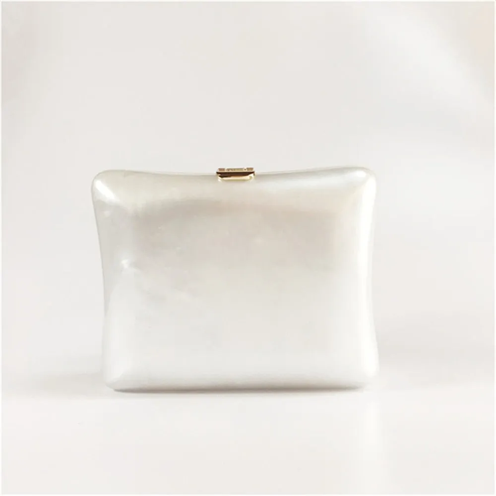 Bulan Pearlescent Acrylic Evening Clutch Bag