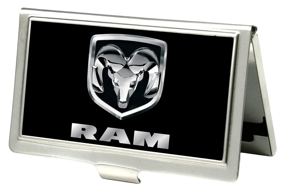 Business Card Holder - SMALL - Ram Logo FCG Black Silver