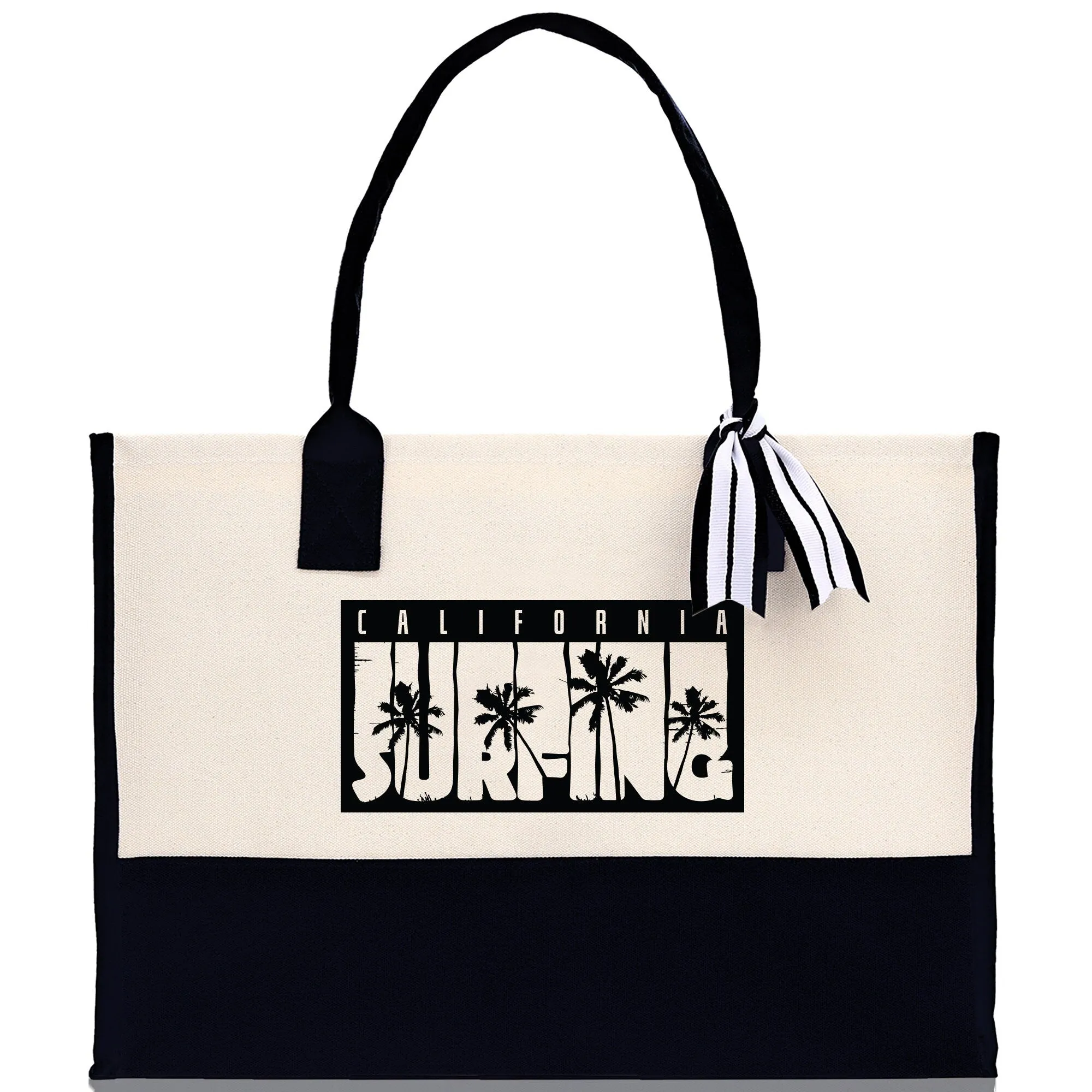California Cotton Canvas Tote Bag CA Travel Vacation Tote Employee and Client Gift Wedding Favor Birthday Welcome Tote Bag Bridesmaid Gift
