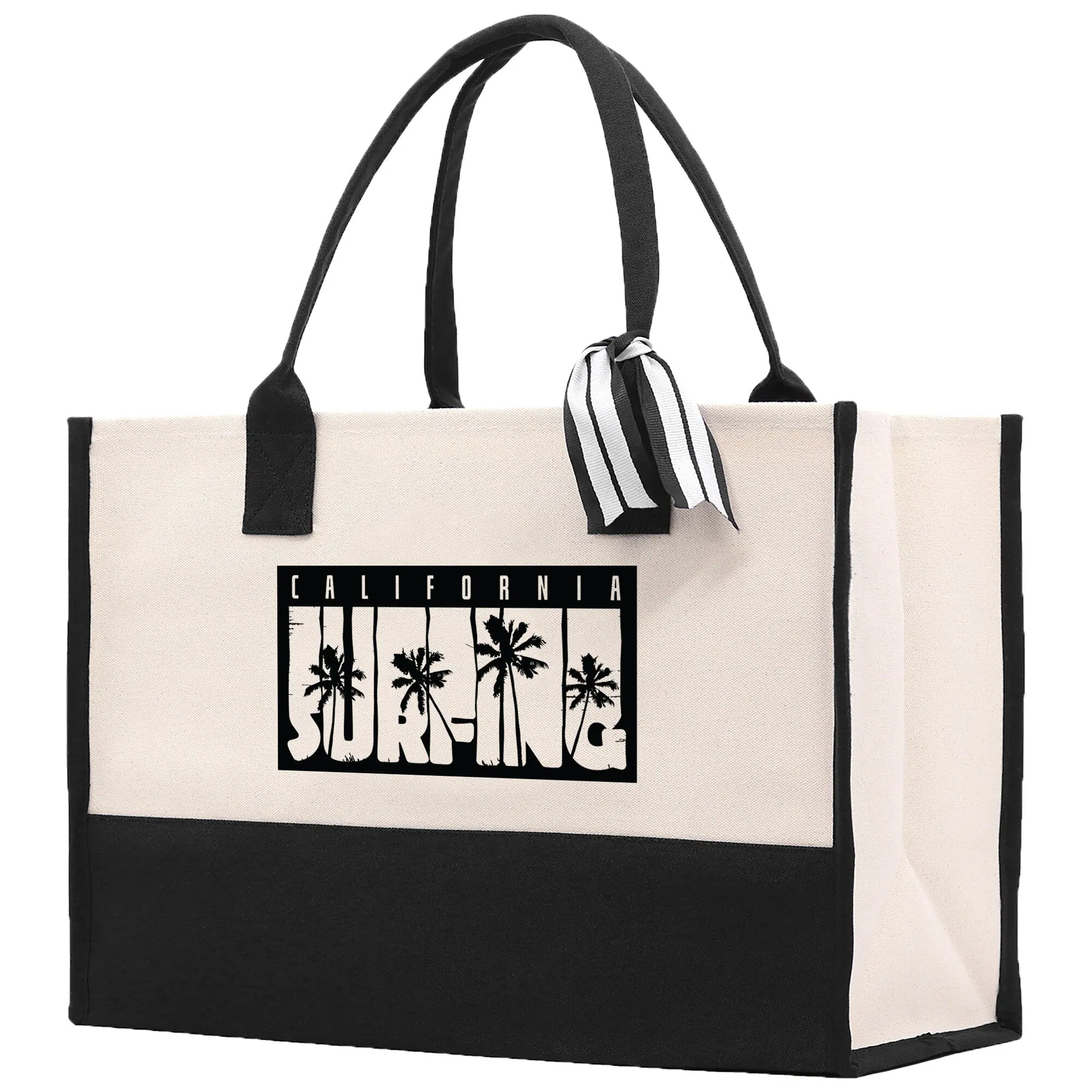 California Cotton Canvas Tote Bag CA Travel Vacation Tote Employee and Client Gift Wedding Favor Birthday Welcome Tote Bag Bridesmaid Gift
