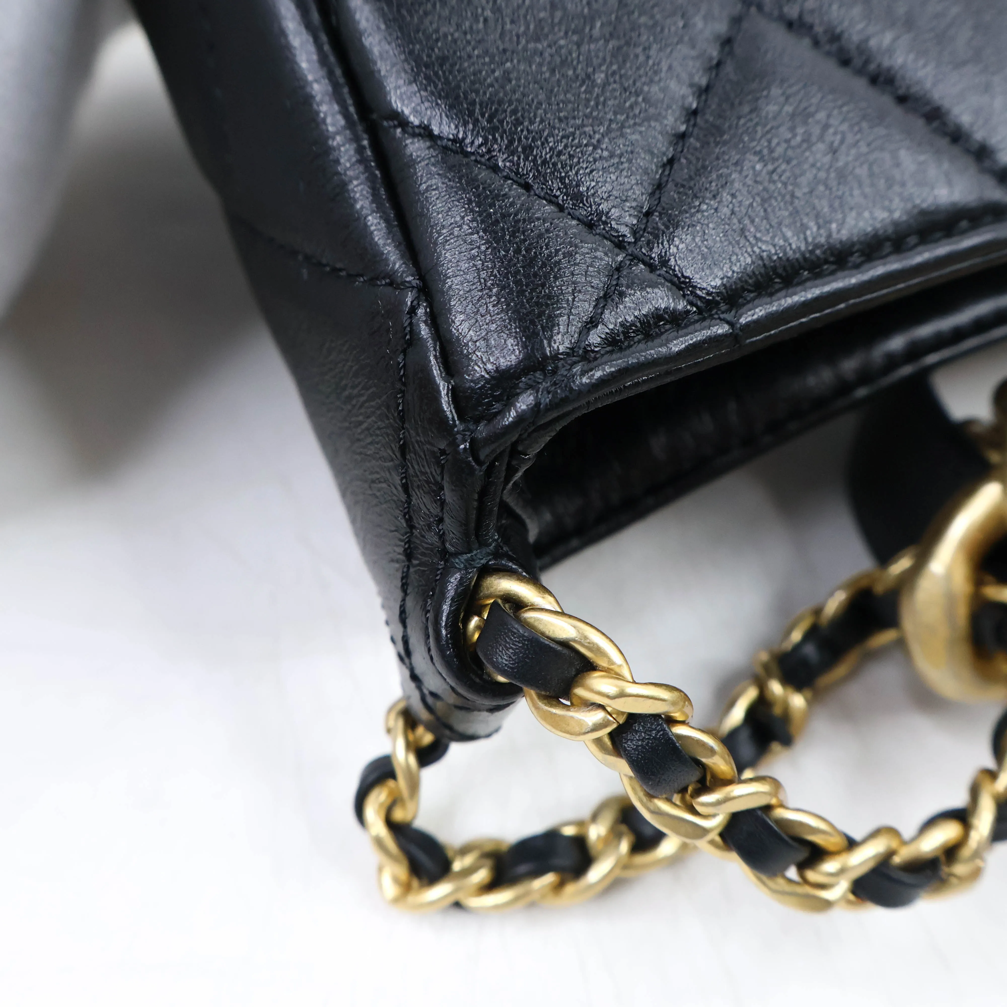 Chanel 22P Mini Hobo Bag Black