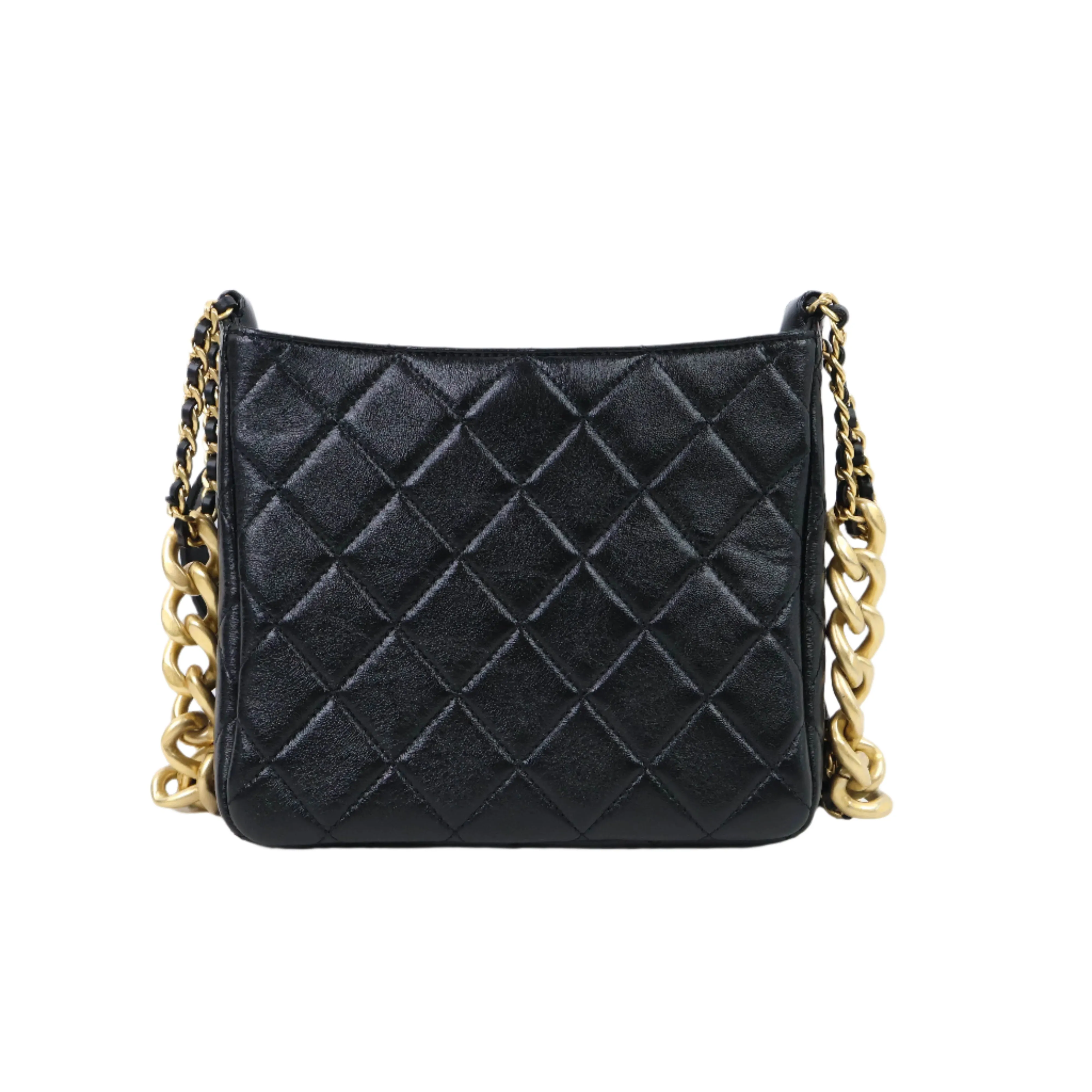 Chanel 22P Mini Hobo Bag Black