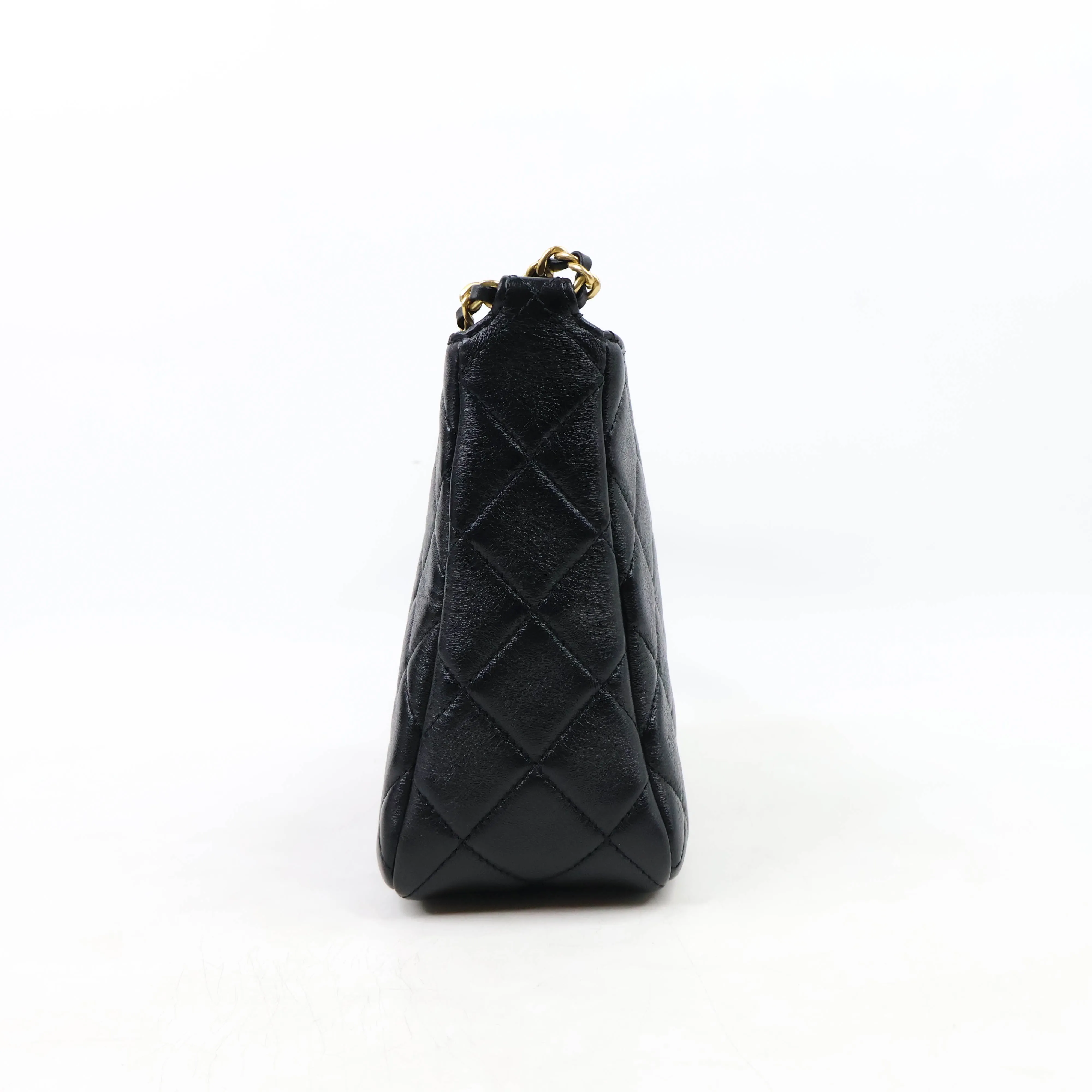 Chanel 22P Mini Hobo Bag Black