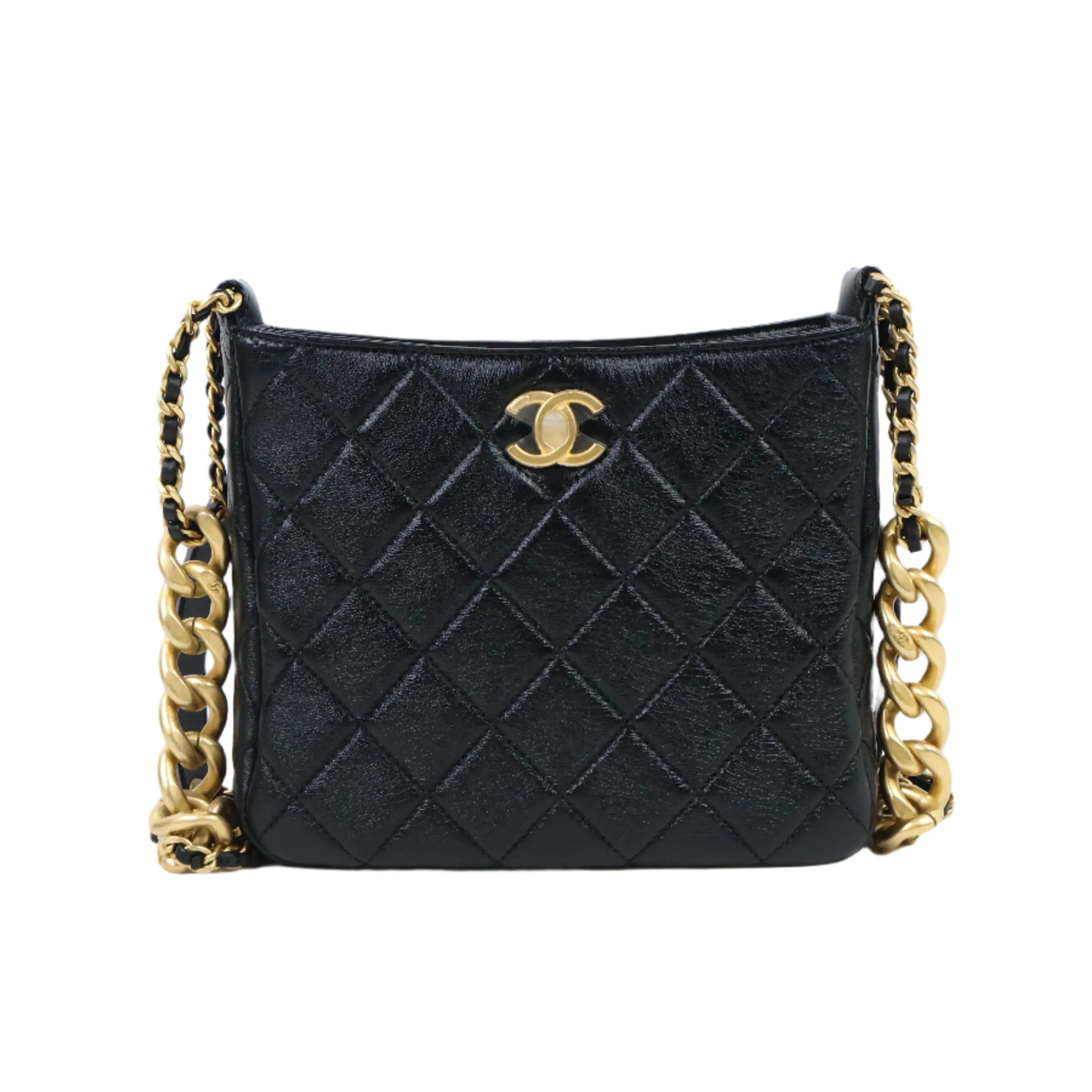 Chanel 22P Mini Hobo Bag Black