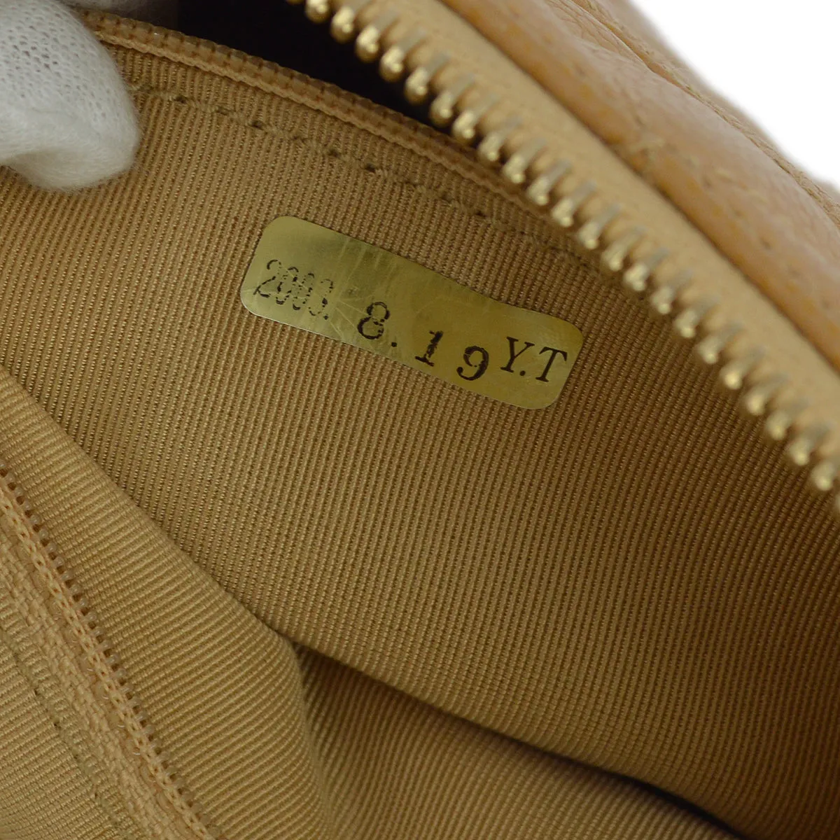 Chanel Beige Caviar Hobo Chain Handbag
