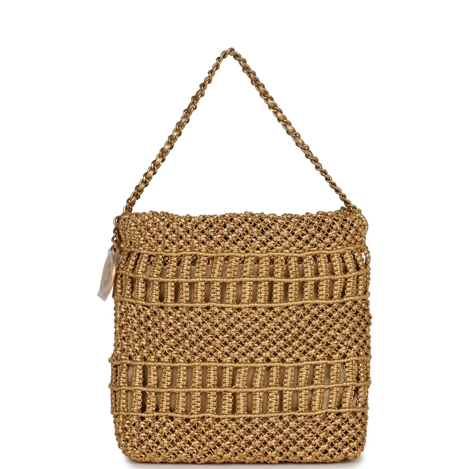 Chanel Mini 22 Bag Gold Macrame Calfskin Gold Hardware