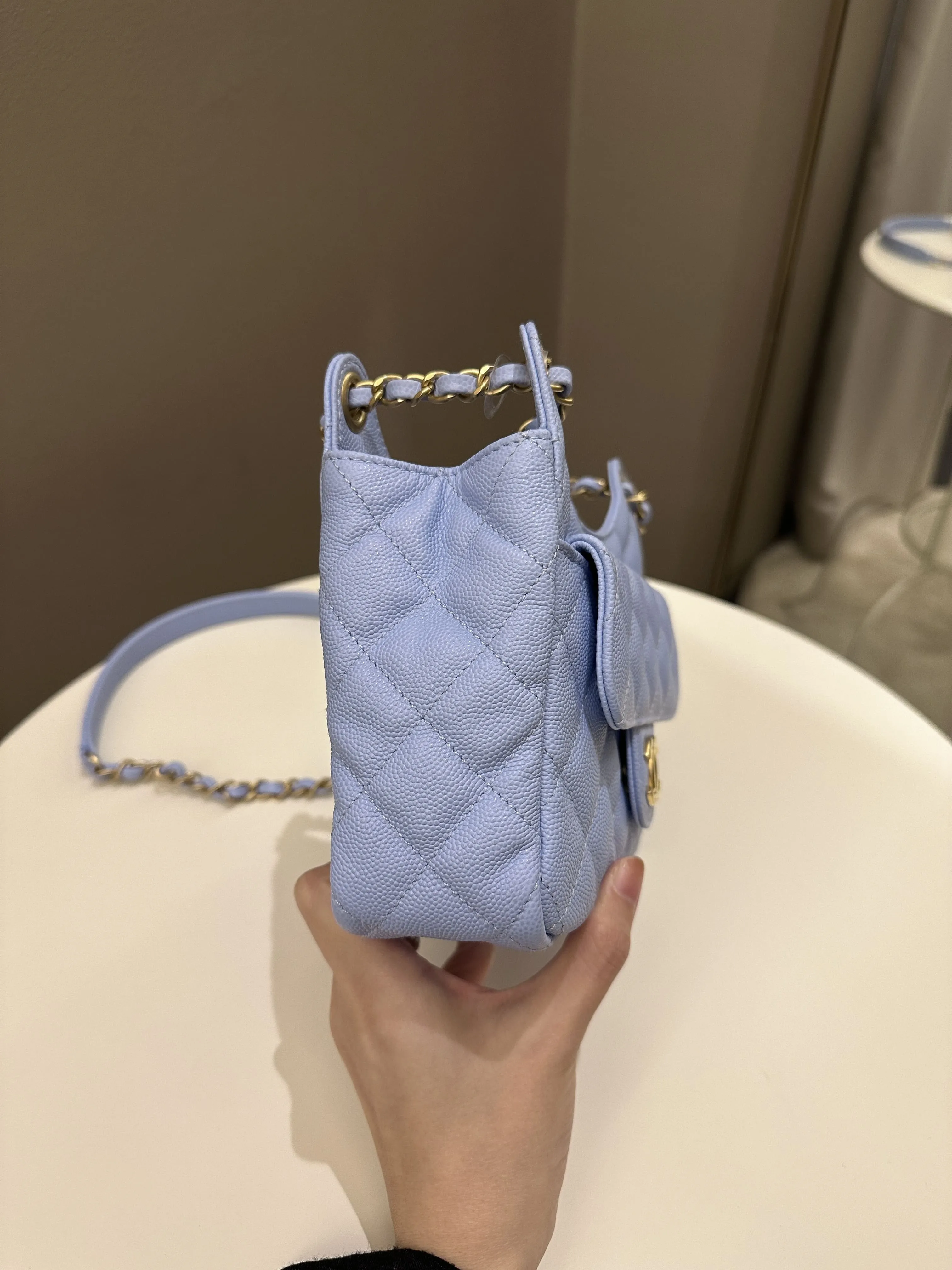 Chanel Small Hobo Bag Periwinkle Caviar
