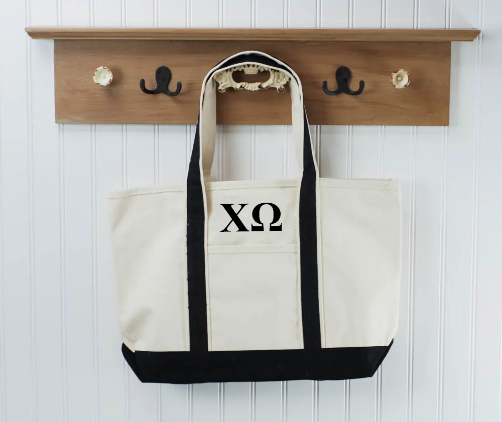 Chi Omega Boat Tote