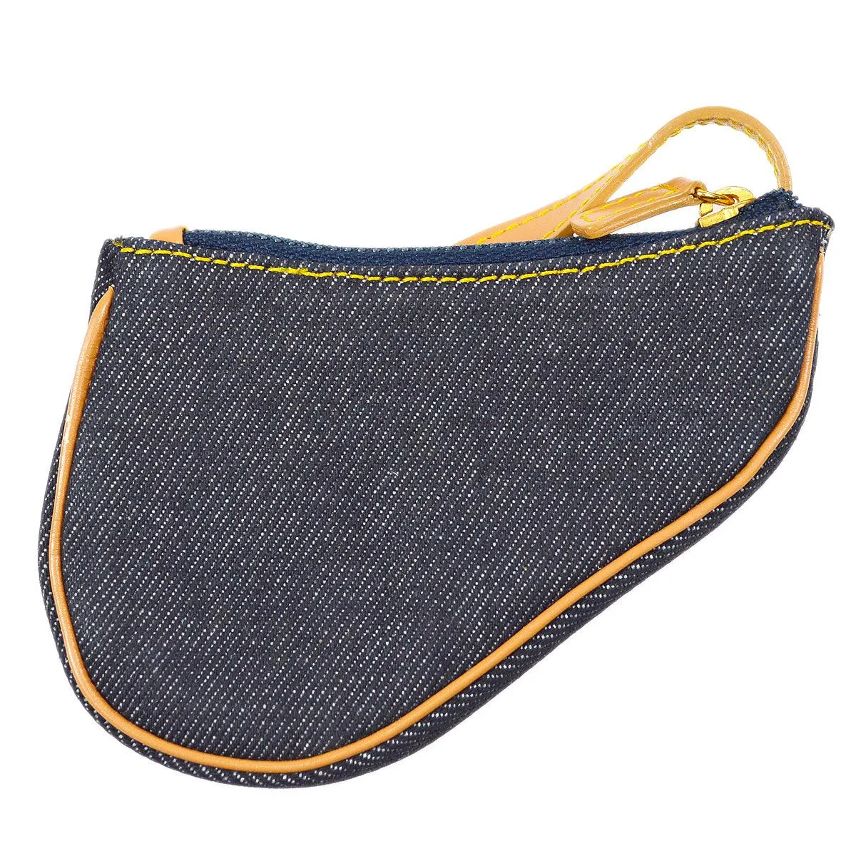 CHRISTIAN DIOR 2001 Denim Saddle Key Case 70747