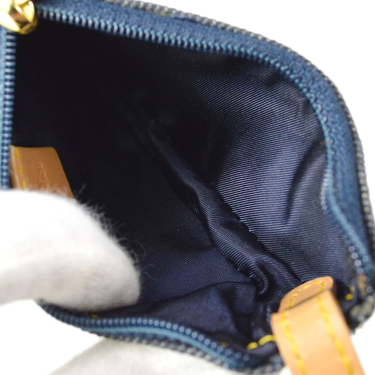 CHRISTIAN DIOR 2001 Denim Saddle Key Case 70747
