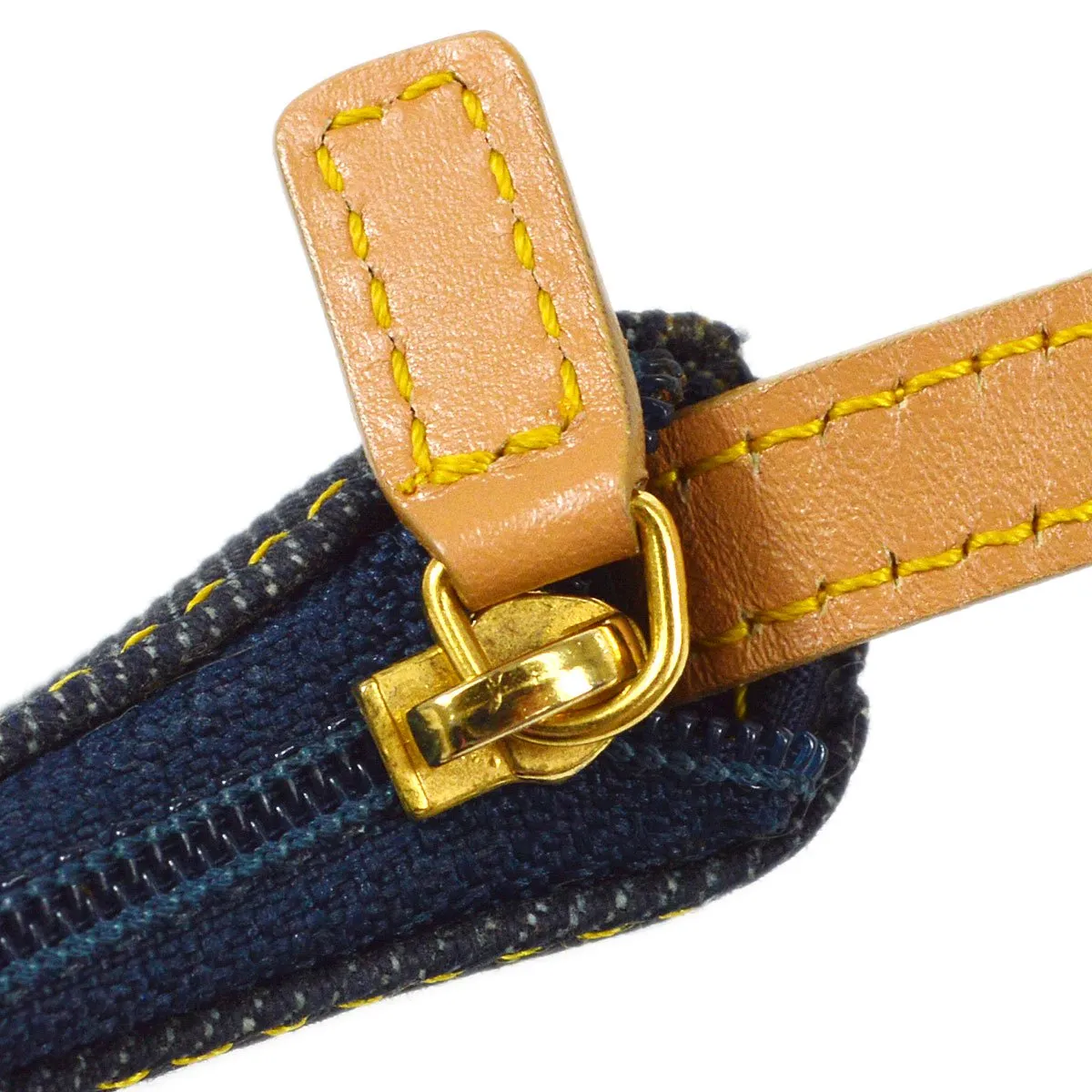 CHRISTIAN DIOR 2001 Denim Saddle Key Case 70747
