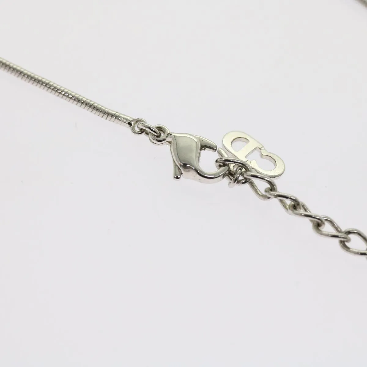CHRISTIAN DIOR Necklace metal Silver Auth am5461