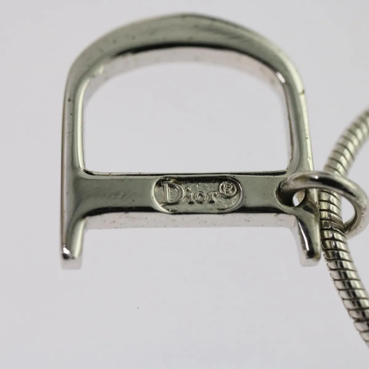 CHRISTIAN DIOR Necklace metal Silver Auth am5461
