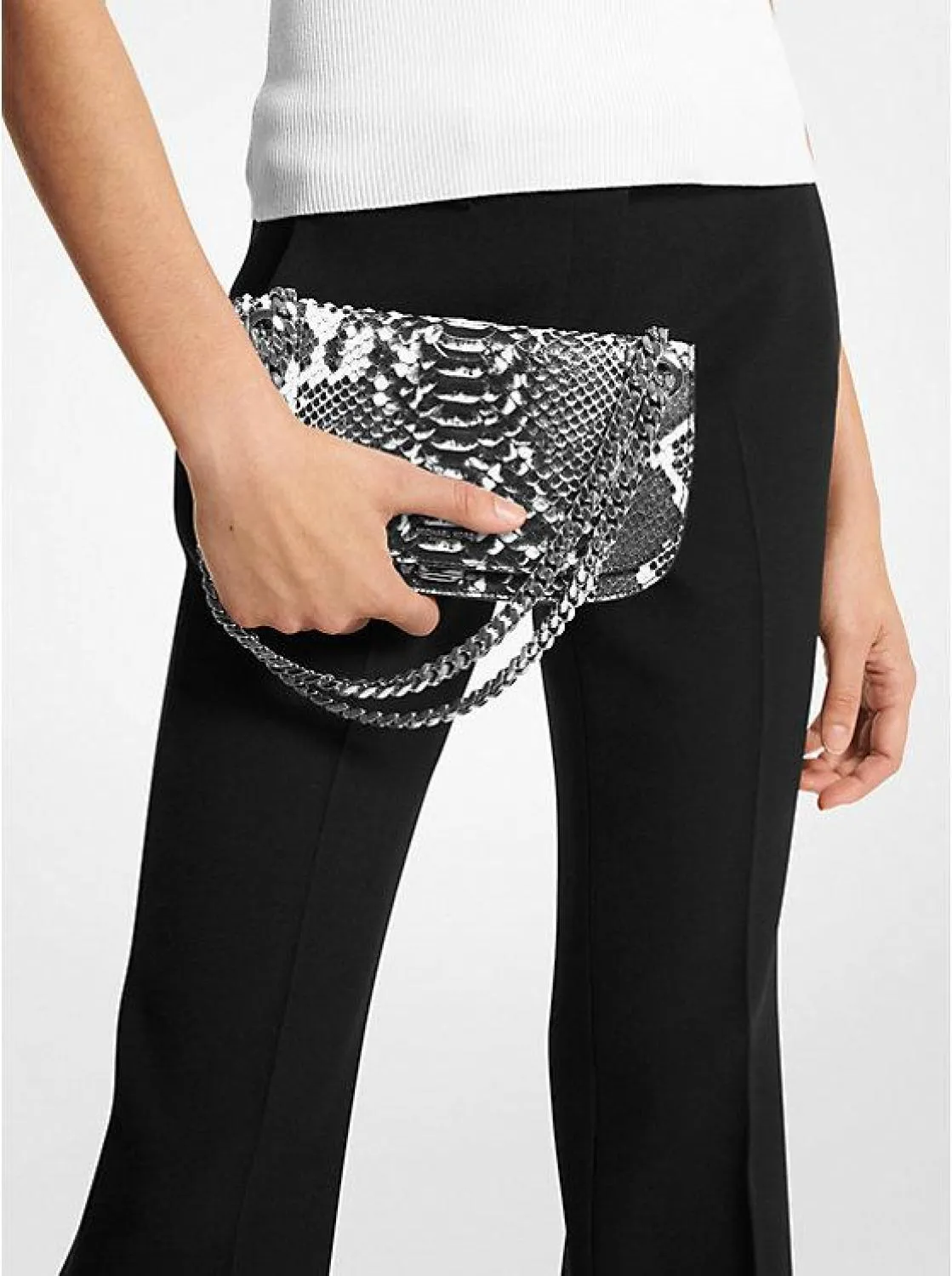 Christie Mini Python Embossed Leather Envelope Bag