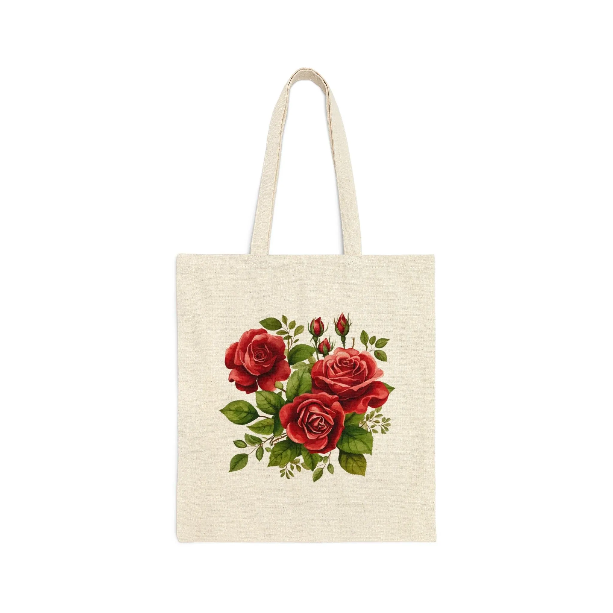 Christmas Bag Floral Tote Bag Christmas Flower Totes Canvas Tote Bag Shopping Bag Gift For Women Totes Birthday Gift Bag Bridal Gift Tote Bag