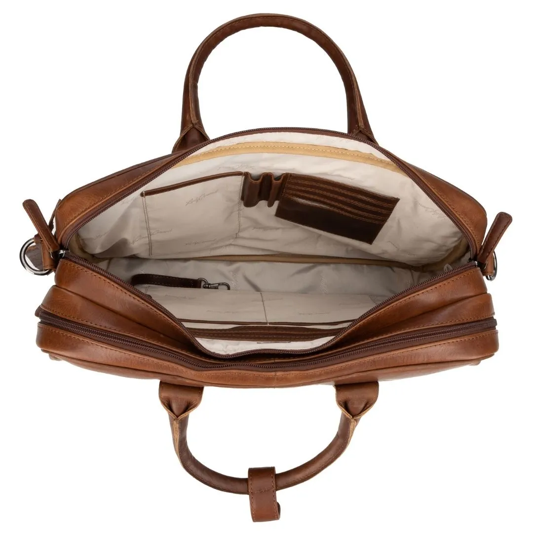 Concealed Carry Hayden Leather Computer Briefcase with RFID Organizer by Lady Conceal