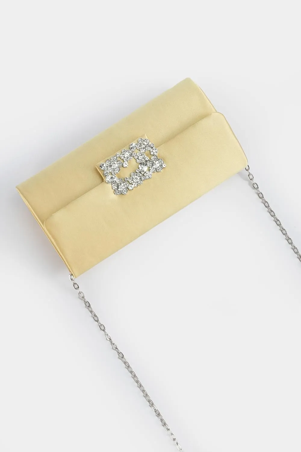 Coucoland Clutch Purses for Women - Satin Evening Bag Crystal Embellished Handbag for Bride Party Prom Wedding