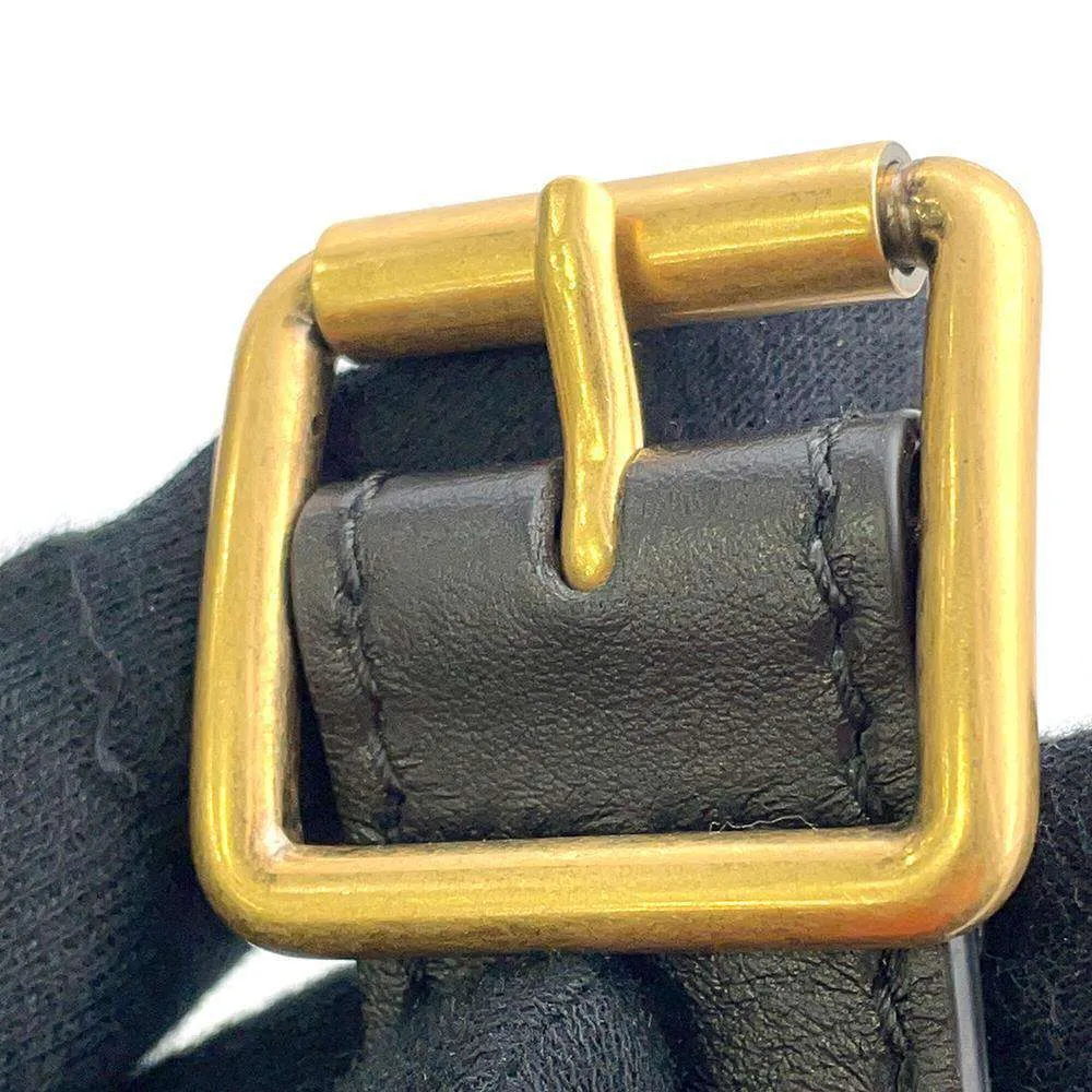Dior Logo belt Size 80 Navy/Beige Canvas Leather