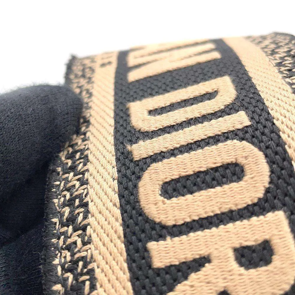 Dior Logo belt Size 80 Navy/Beige Canvas Leather
