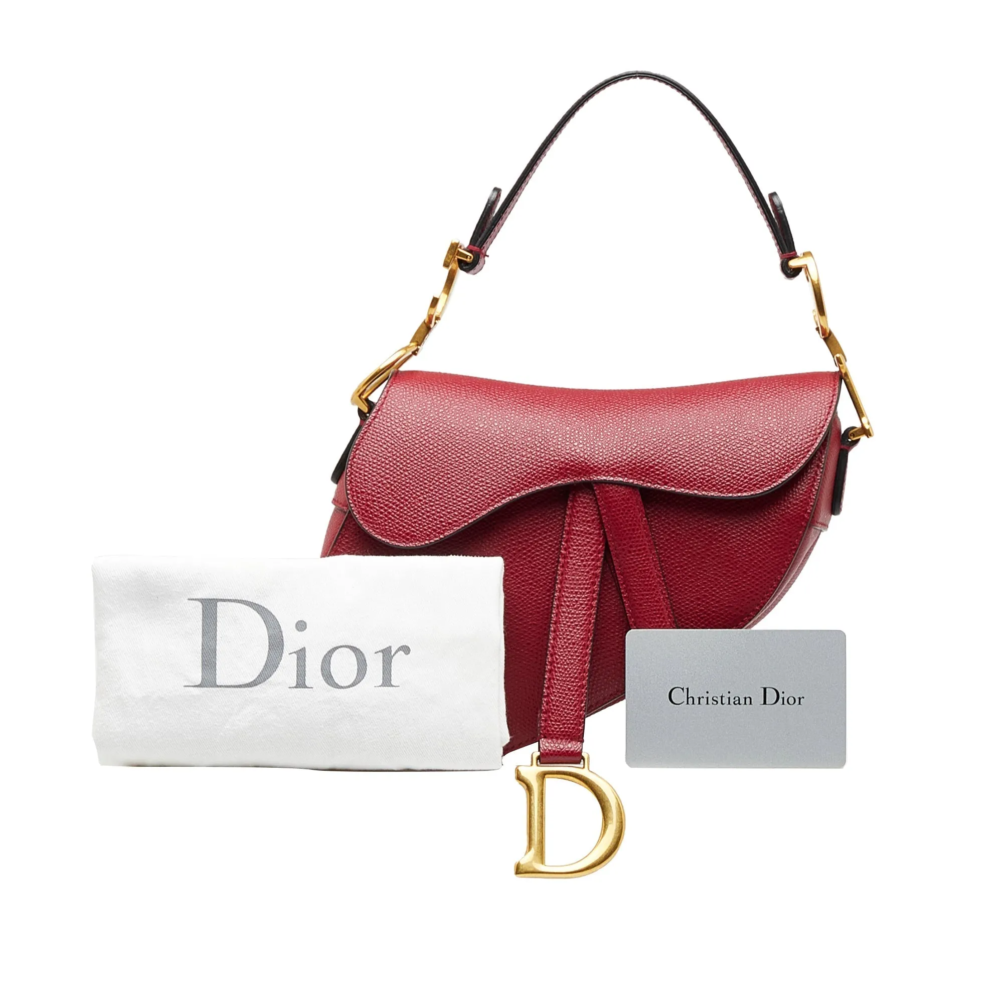 DIOR Mini Leather Saddle Bag