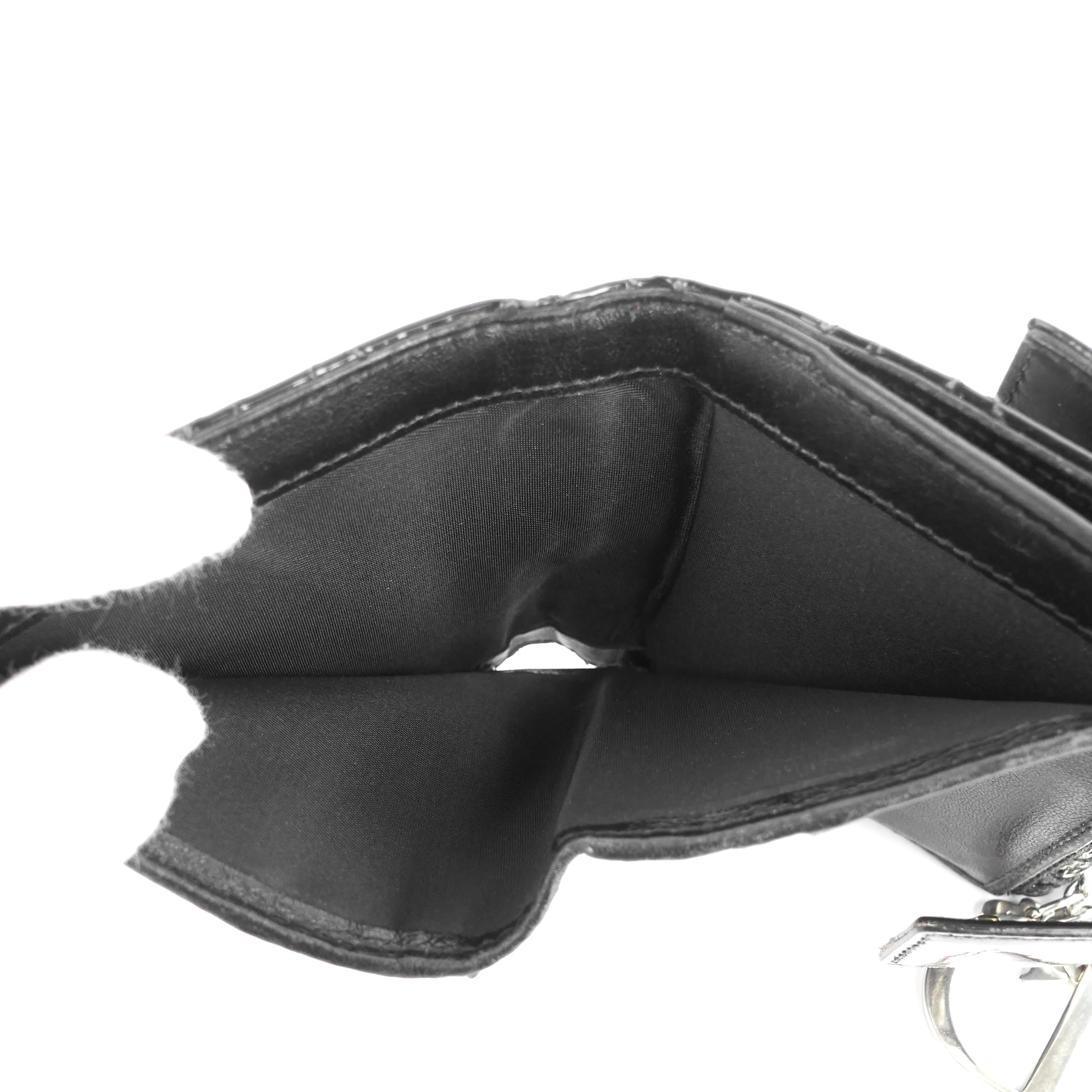 DIOR Patent Leather Cannage Quilted Wallet