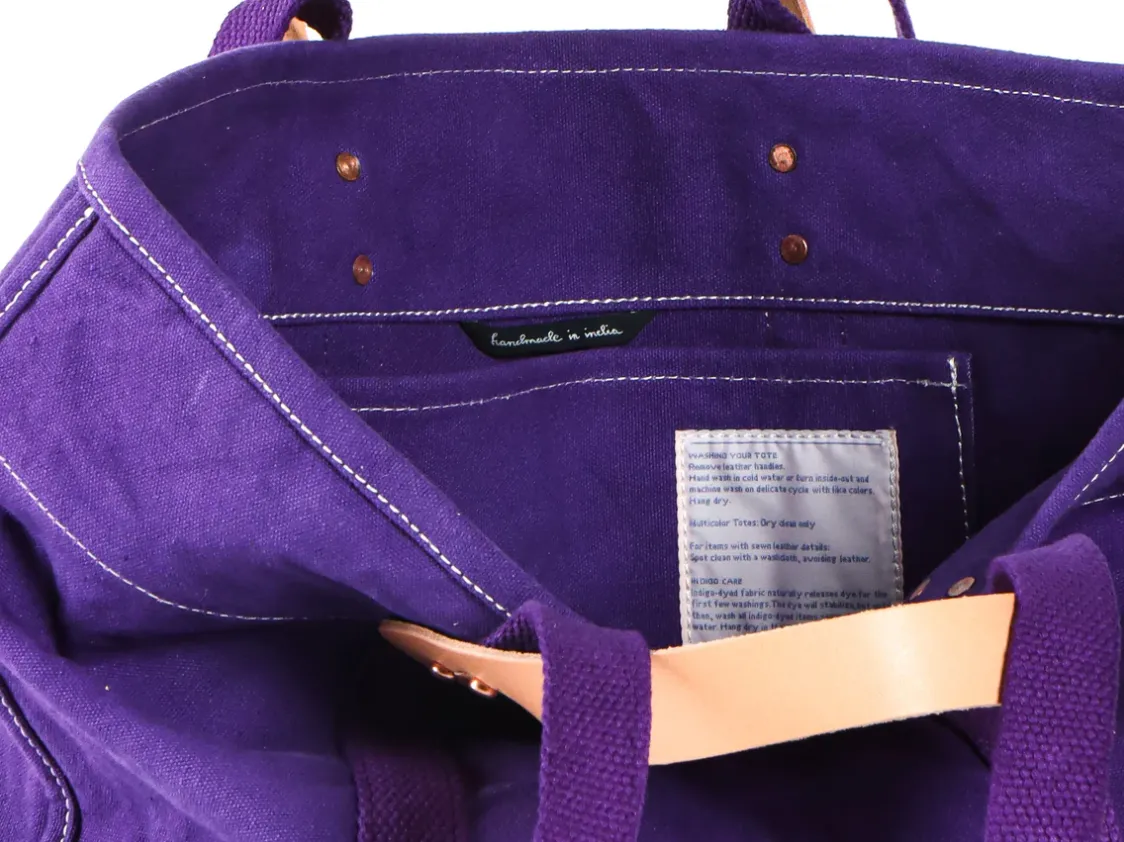 East west canvas tote | small