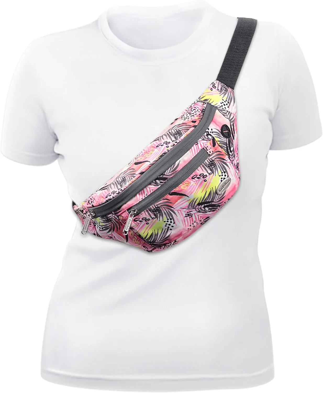 Entchin Fanny Pack for Women Men,Crossbody Belt Bag with 4-Zipper Pockets,Adjustable Waist Bag Pack,One of the Most Popular Travel Essential Gifts for Walking,Traveling,Cycling and Shopping