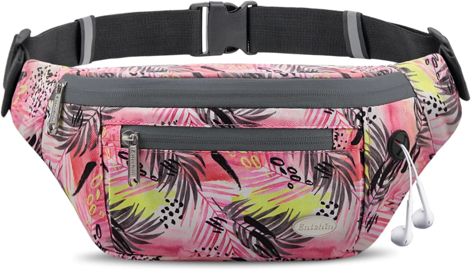 Entchin Fanny Pack for Women Men,Crossbody Belt Bag with 4-Zipper Pockets,Adjustable Waist Bag Pack,One of the Most Popular Travel Essential Gifts for Walking,Traveling,Cycling and Shopping