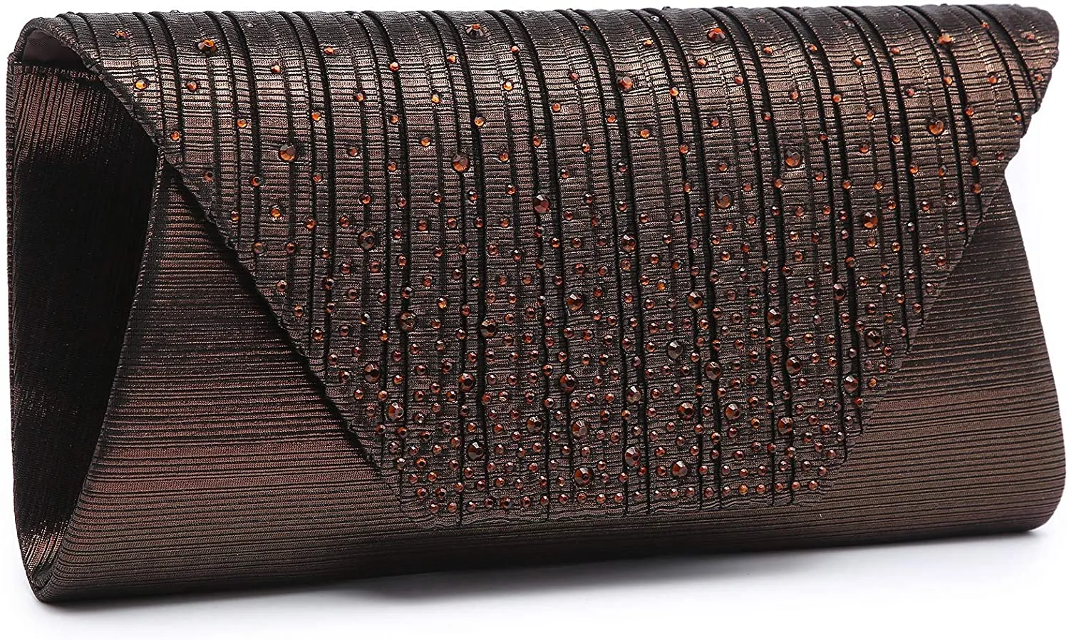 Envelope Clutch/Crossbody/Shoulder Gold Glitter Rhinestone Evening Purse Bag for Women