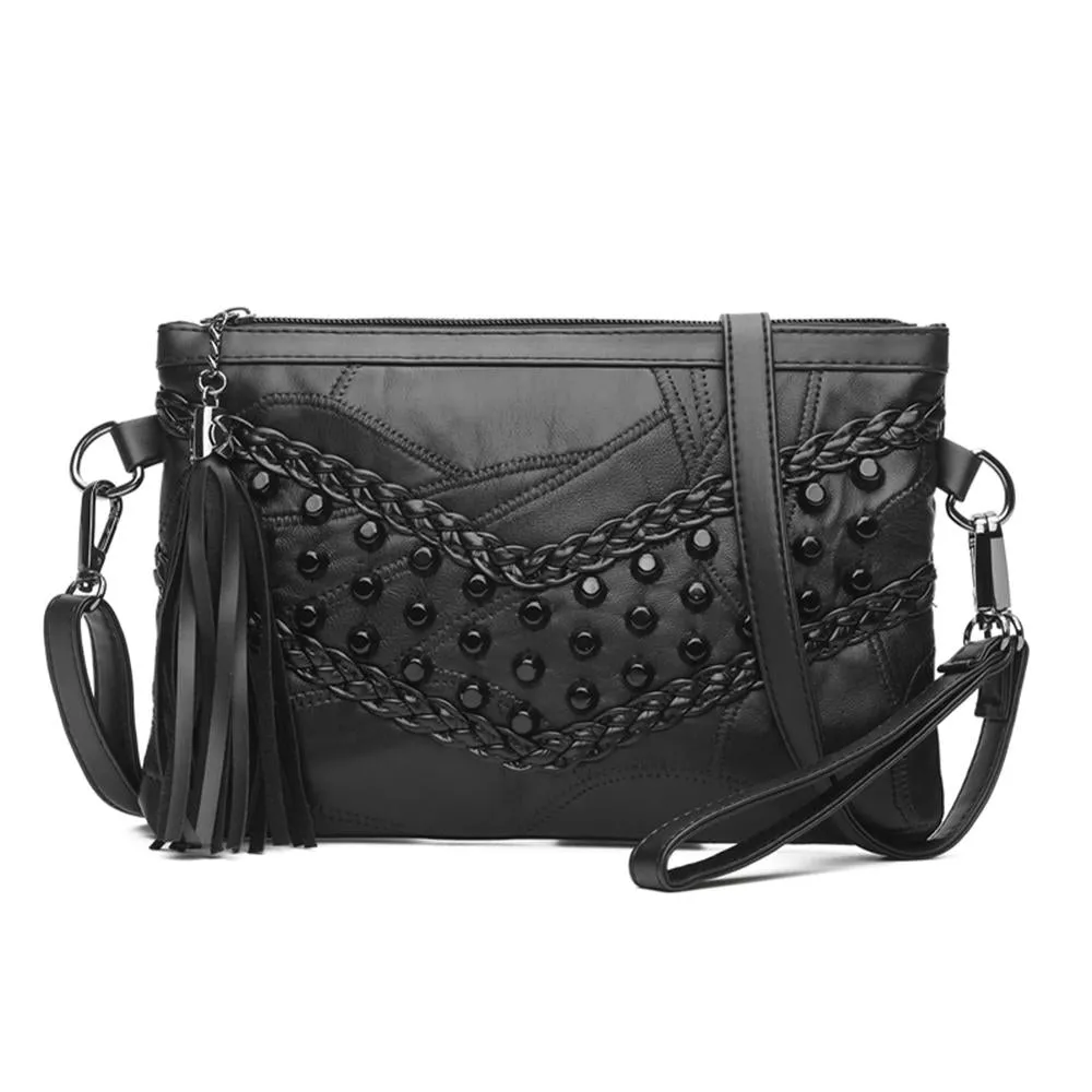 Fashion PU Leather Rivet Envelope Crossbody Bag for Women 2020 Female Clutch Messenger Bags Ladies Purse Bolsas Feminina Mujer