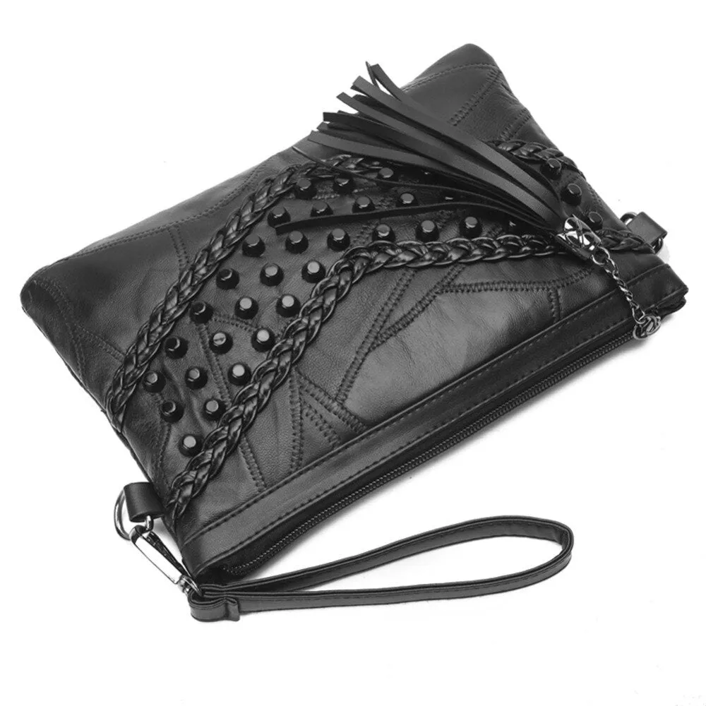 Fashion PU Leather Rivet Envelope Crossbody Bag for Women 2020 Female Clutch Messenger Bags Ladies Purse Bolsas Feminina Mujer