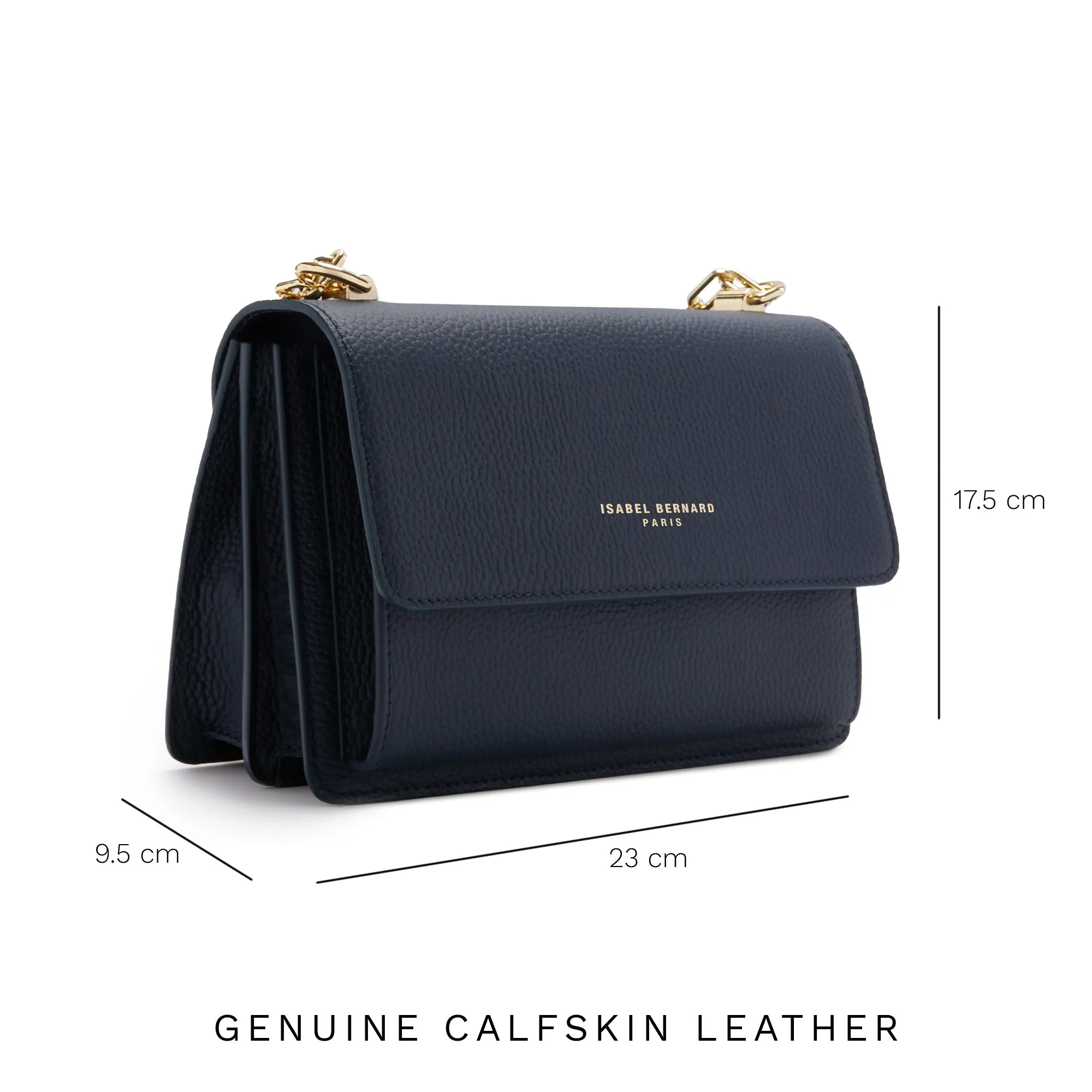Femme Forte Valerie blue calfskin leather shoulder bag