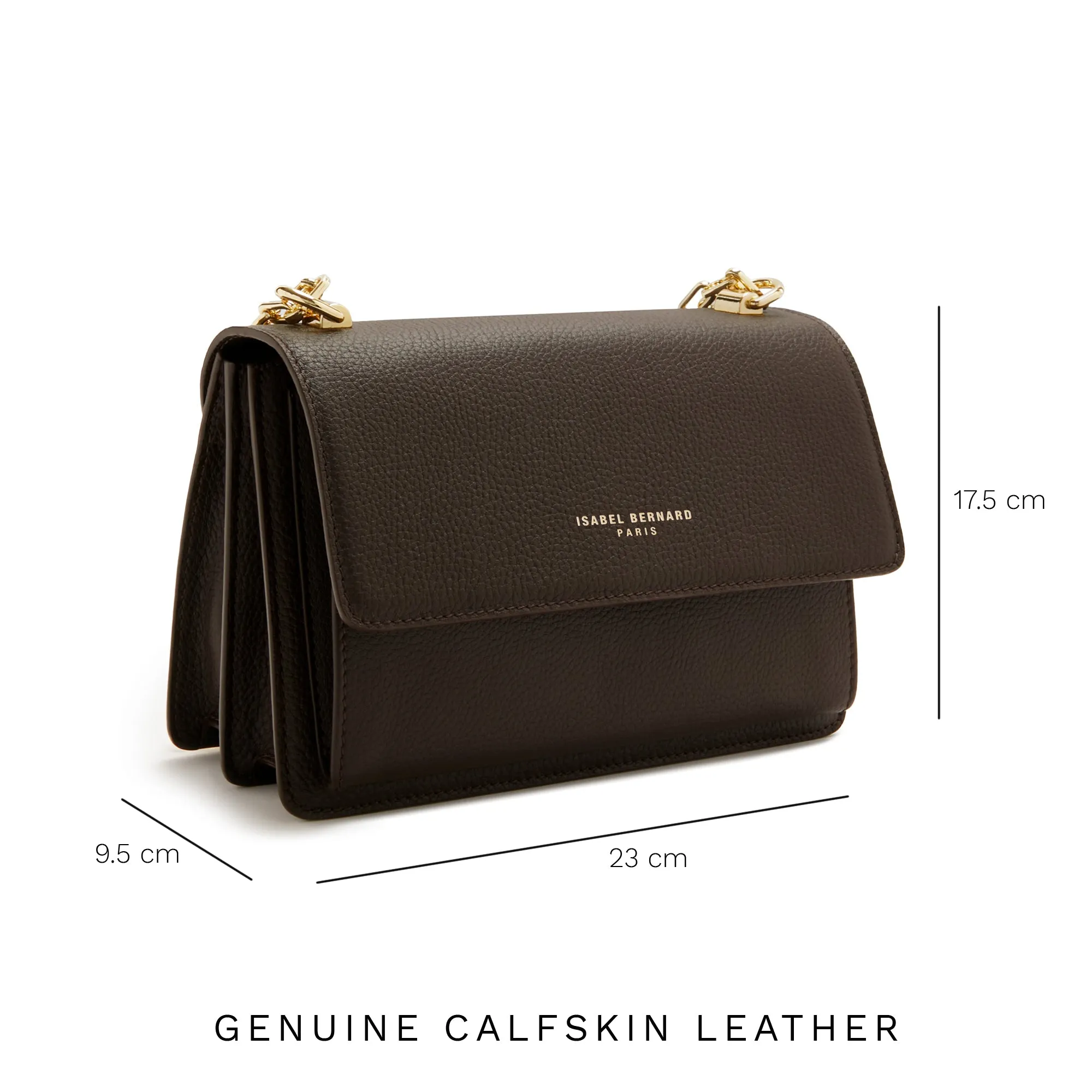 Femme Forte Valerie brown calfskin leather shoulder bag