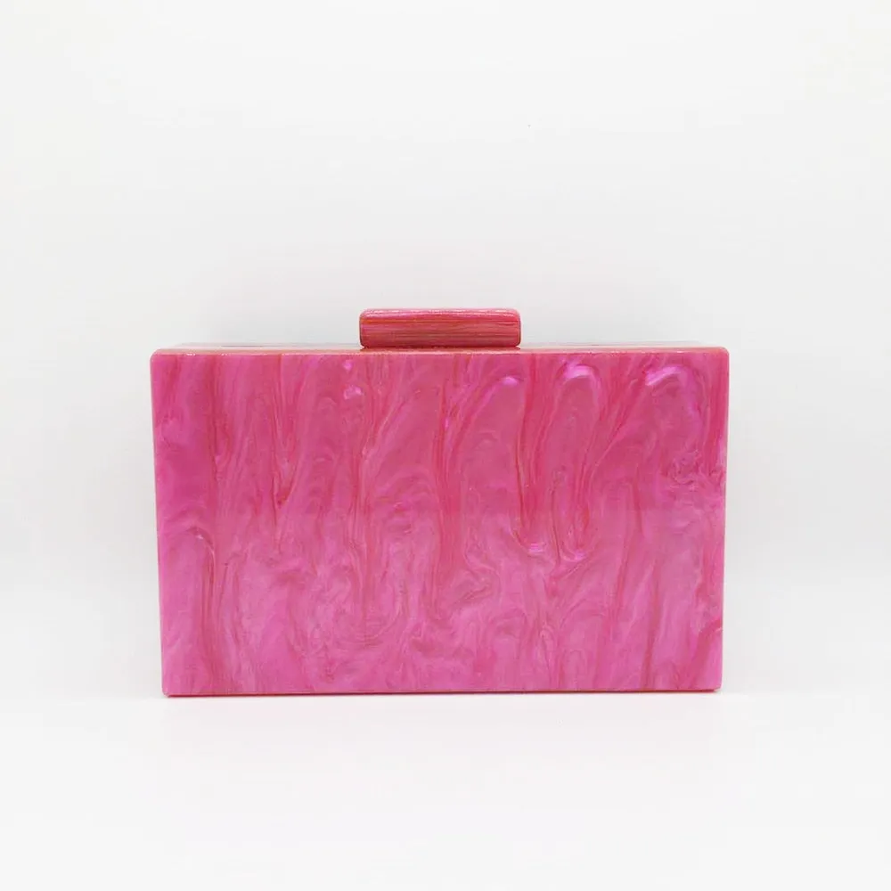 Feria Multi-Color Acrylic Evening Box Clutch