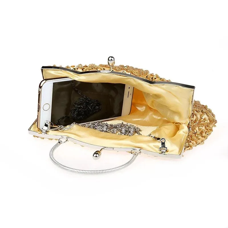 Gold Beaded Evening Bag