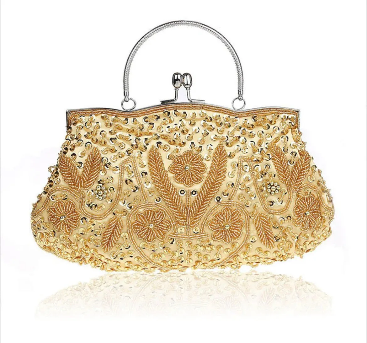 Gold Beaded Evening Bag