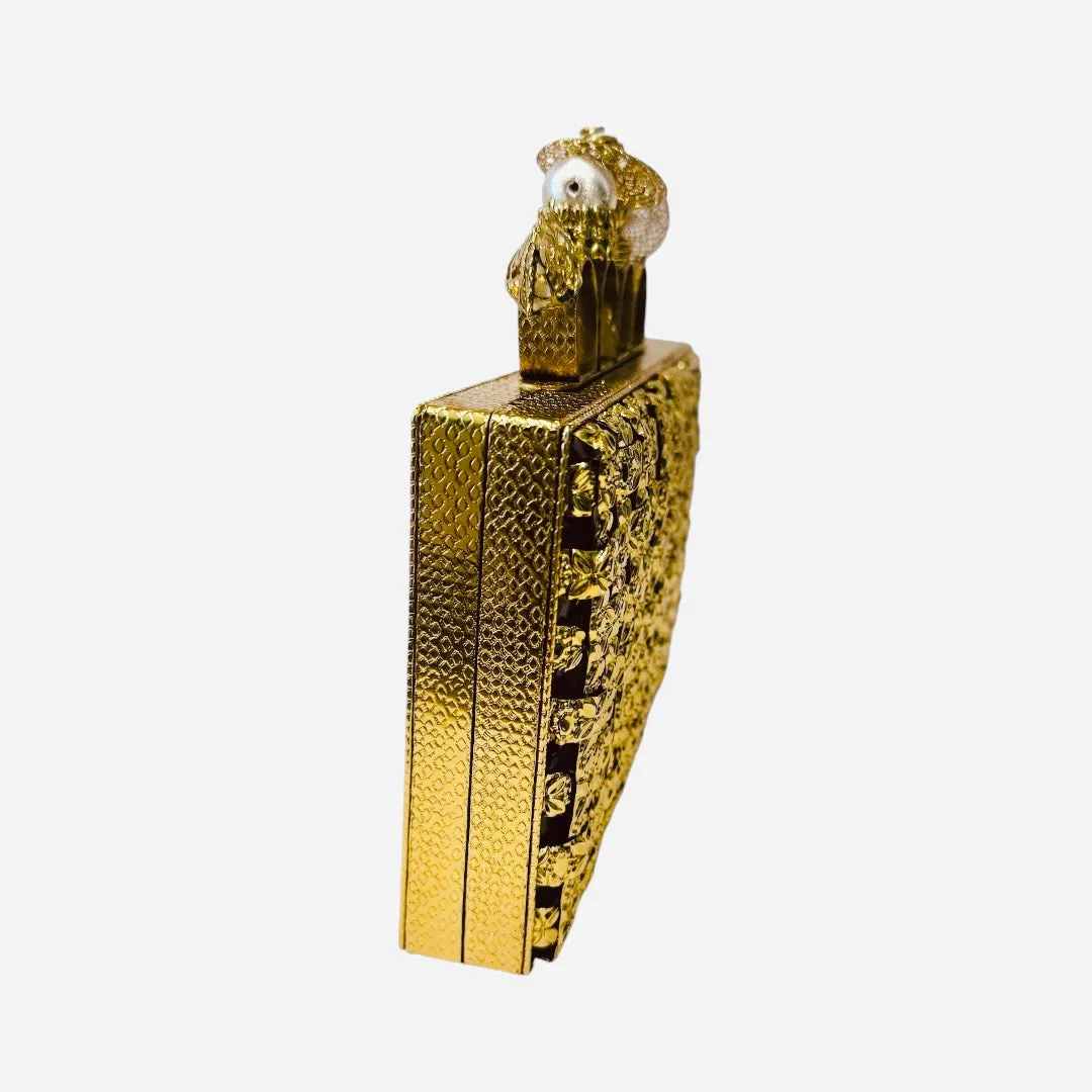 Handcrafted Golden Clutch