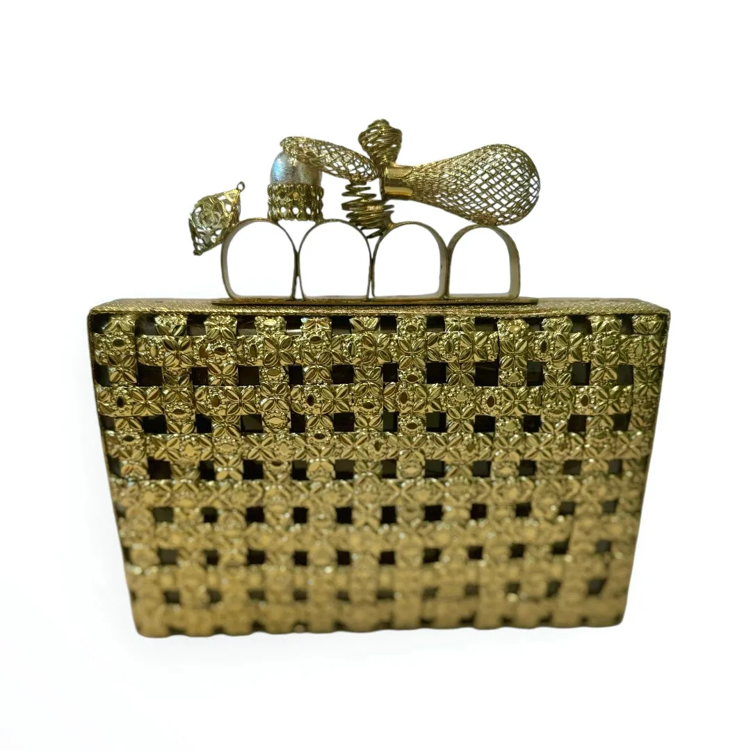 Handcrafted Golden Clutch