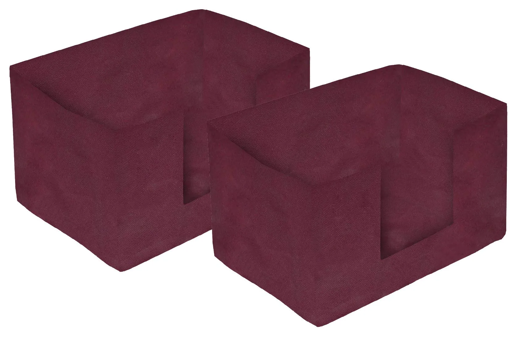 Heart Home 2 Pieces Large Capacity Space Saver Closet, Stackable and Foldable Saree, Clothes Storage Bag, Non-Woven Rectangle Cloth Saree Stacker Wardrobe Organizer (Maroon) CTHH015699