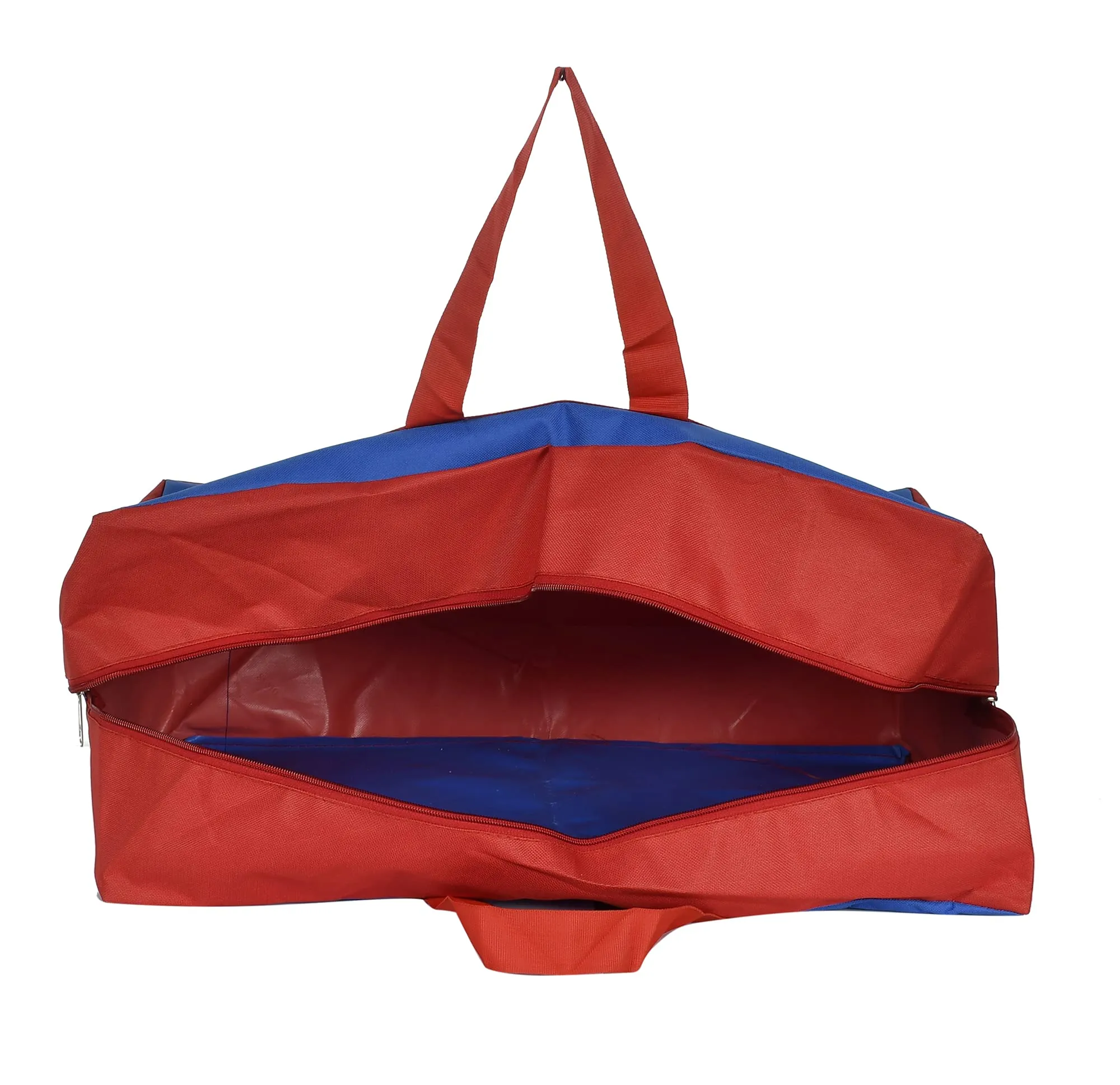 Heart Home Canvas Multi-Purpose Storage Bag/Clothing Storage Organizer(Blue & Red)