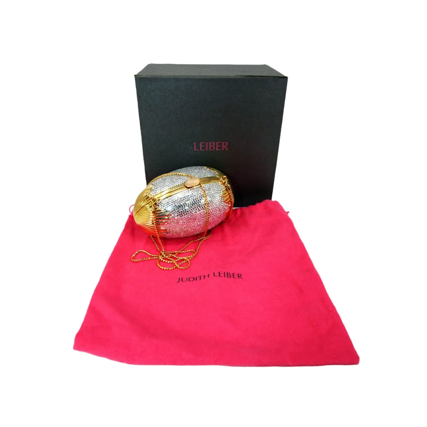 Judith Leiber Swarovski Crystal Egg Minaudiere Evening Bag