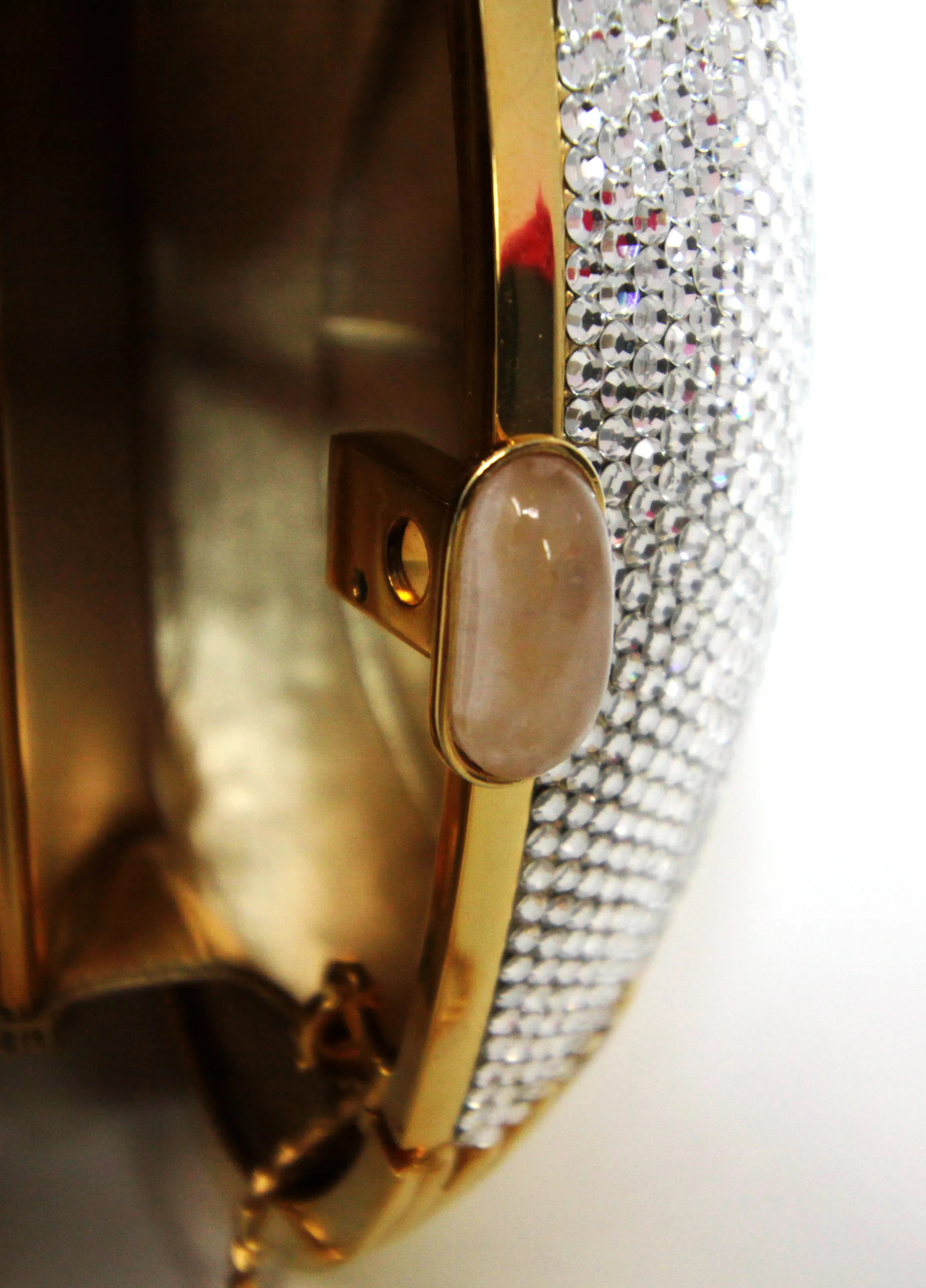 Judith Leiber Swarovski Crystal Egg Minaudiere Evening Bag