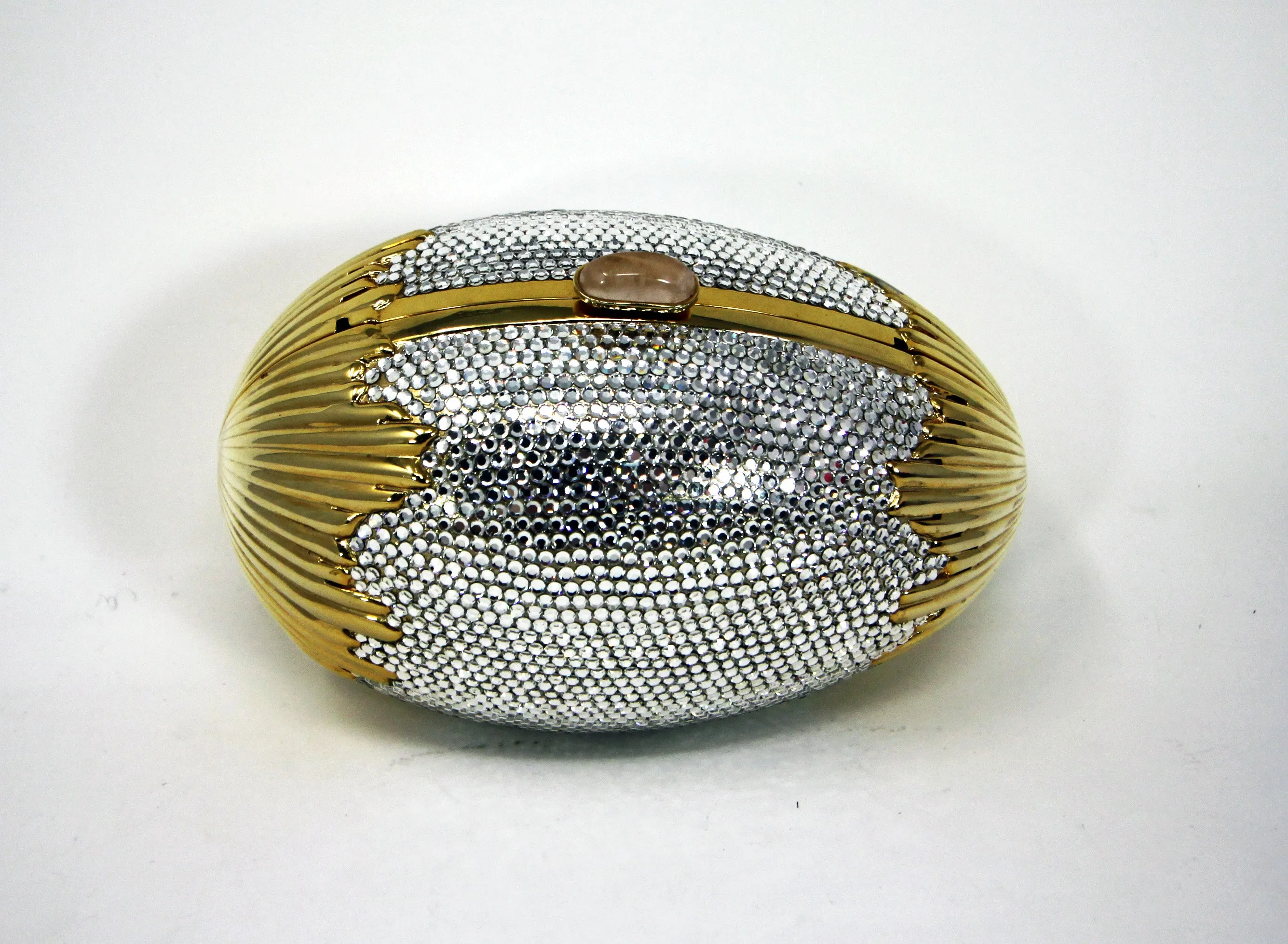 Judith Leiber Swarovski Crystal Egg Minaudiere Evening Bag