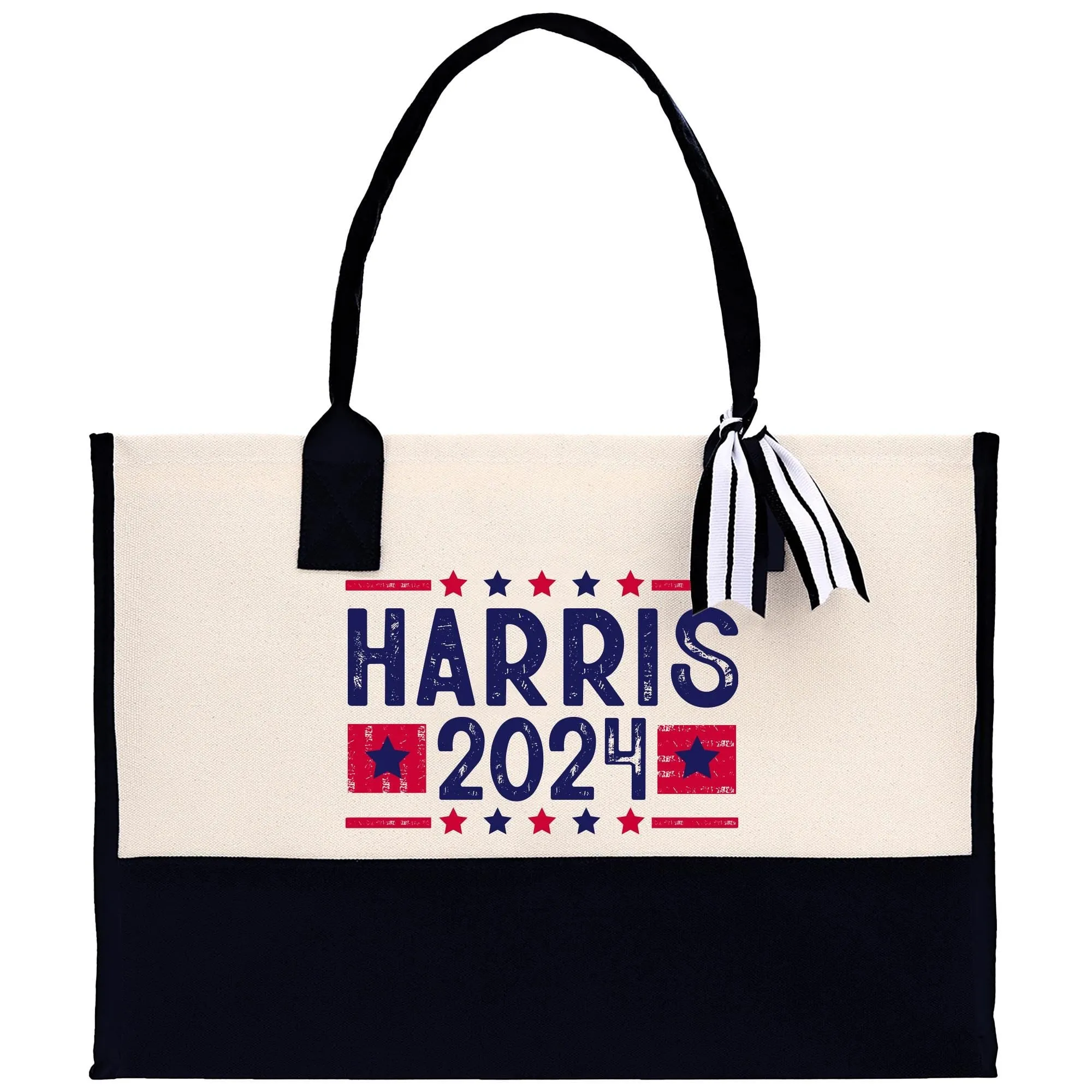 Kamala Harris 2024 Cotton Canvas Tote Bag Kamala Harris Supporter Bag Madam President Tote Gift for Harris Supporter (KHTB1003)